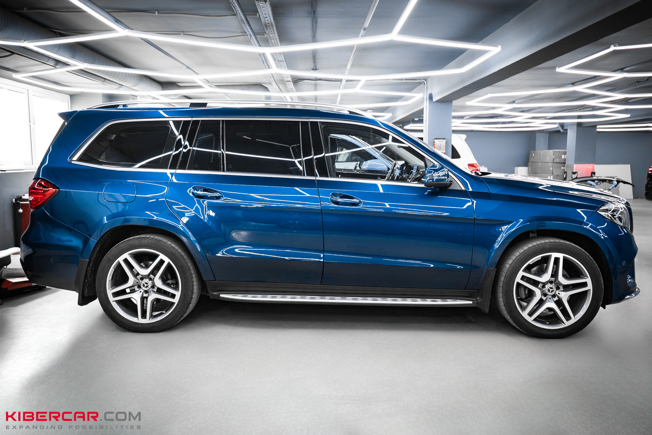 Mercedes-Benz GLS: антихром и оклейка в цветную матовую полиуретановую пленку