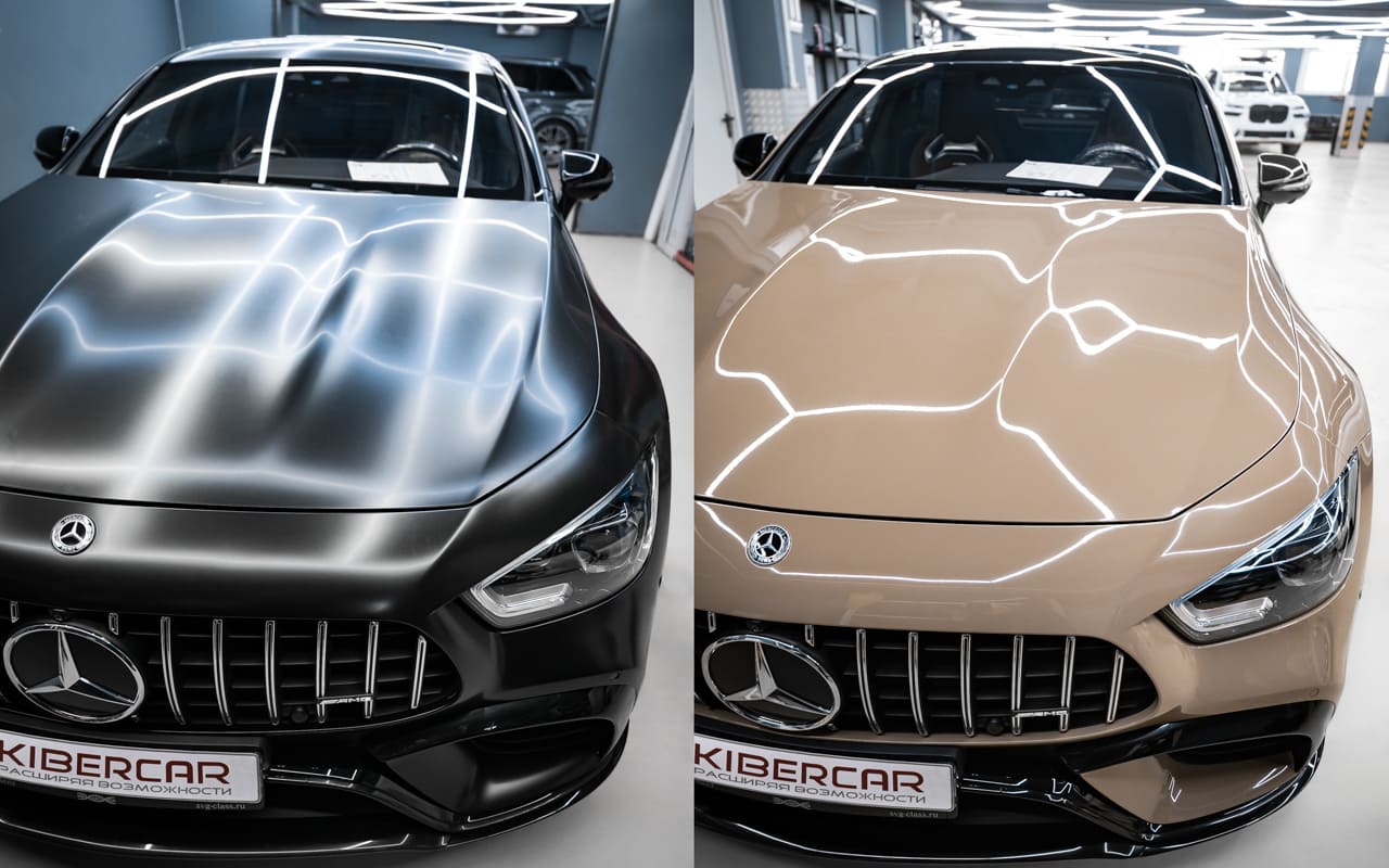 Mercedes-Benz AMG GT: оклейка в цветную полиуретановую пленку