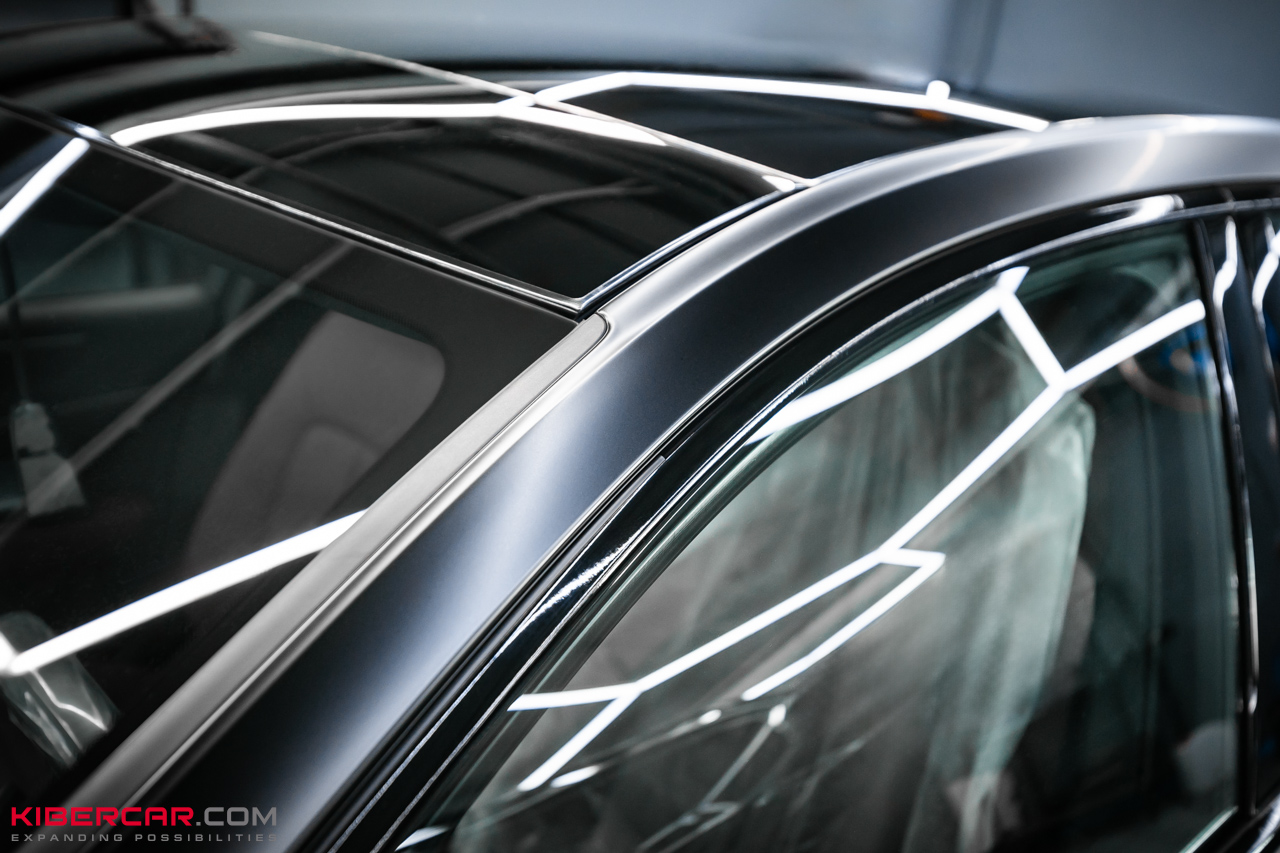 Оклейка Audi A6 полиуретановой пленкой с сатиновым эффектом