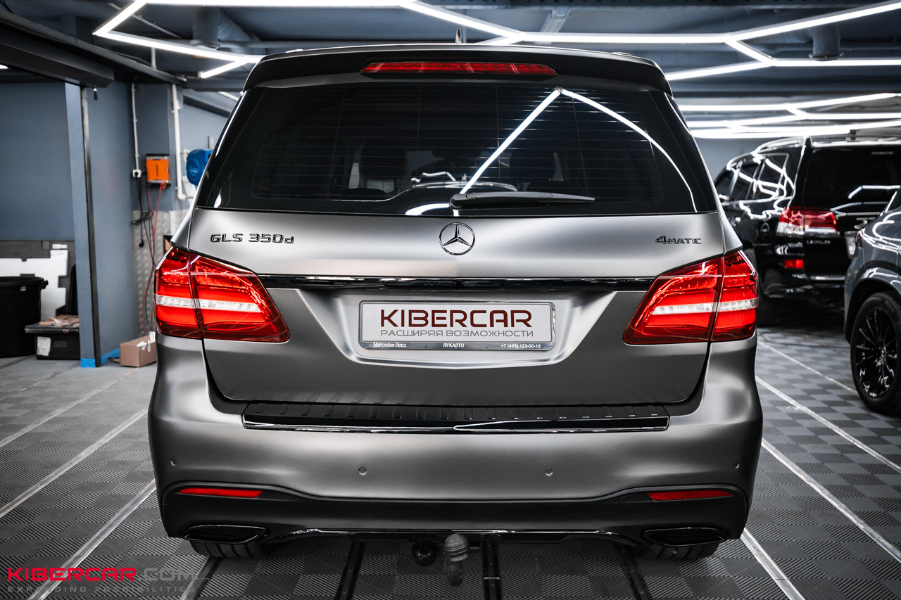 Mercedes-Benz GLS: антихром и оклейка в цветную матовую полиуретановую пленку
