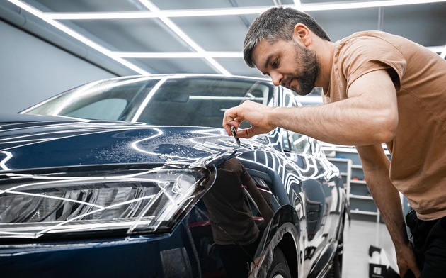 Aito M5: оклейка кузова антигравийной пленкой