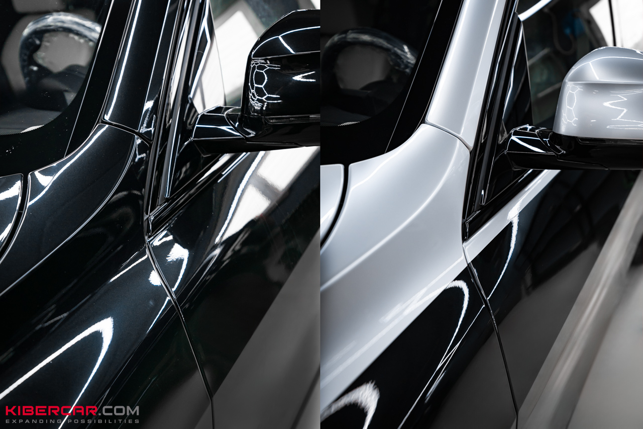 Двухцветный BMW X7: ювелирная оклейка цветным полиуретаном