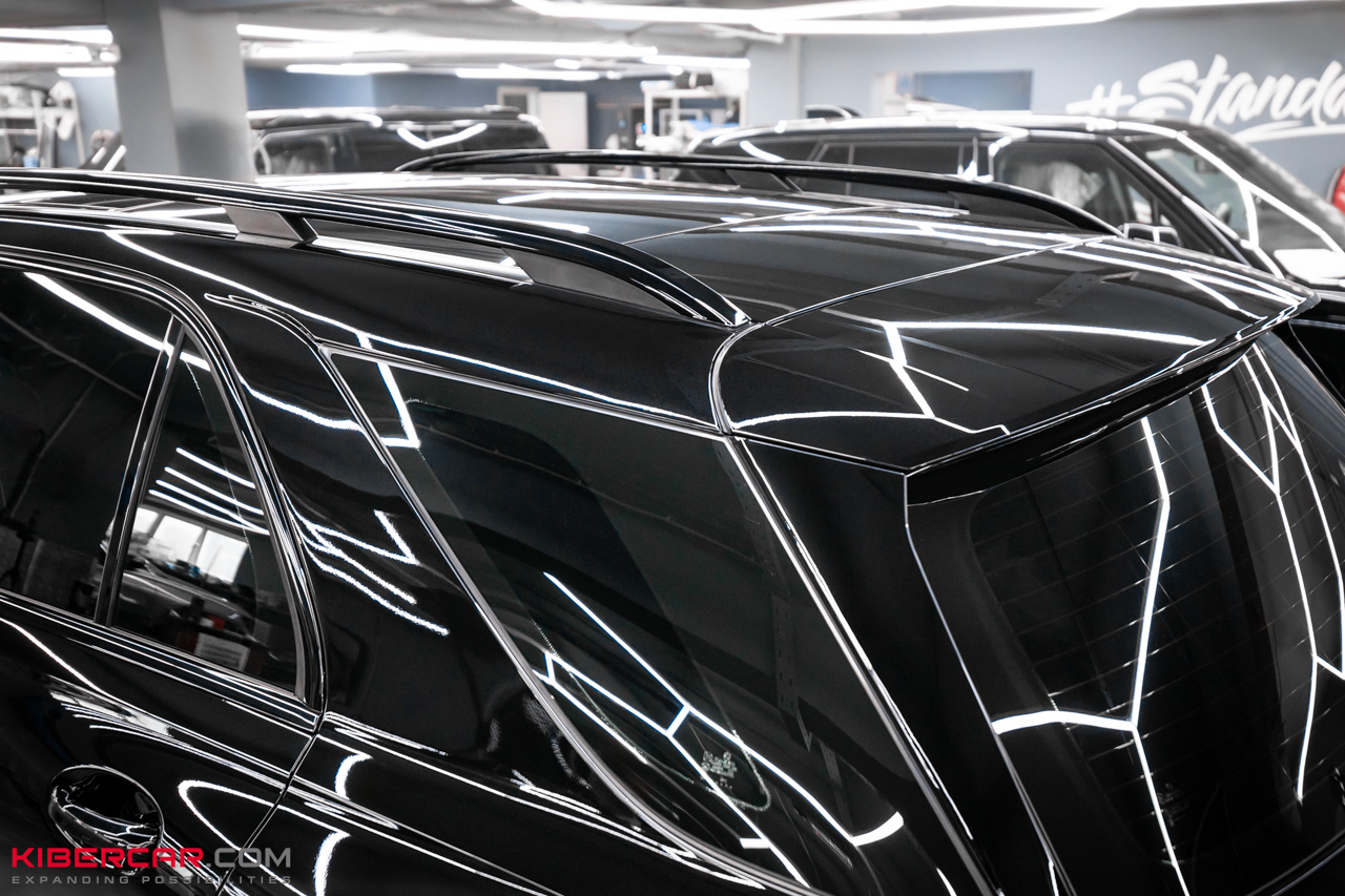 Антихром Mercedes-Benz GLE: стильное преображение черного внедорожника