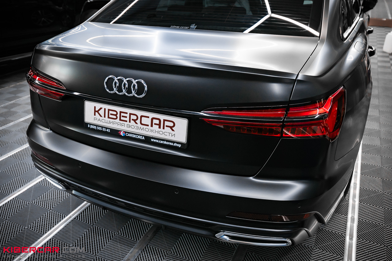 Оклейка Audi A6 полиуретановой пленкой с сатиновым эффектом