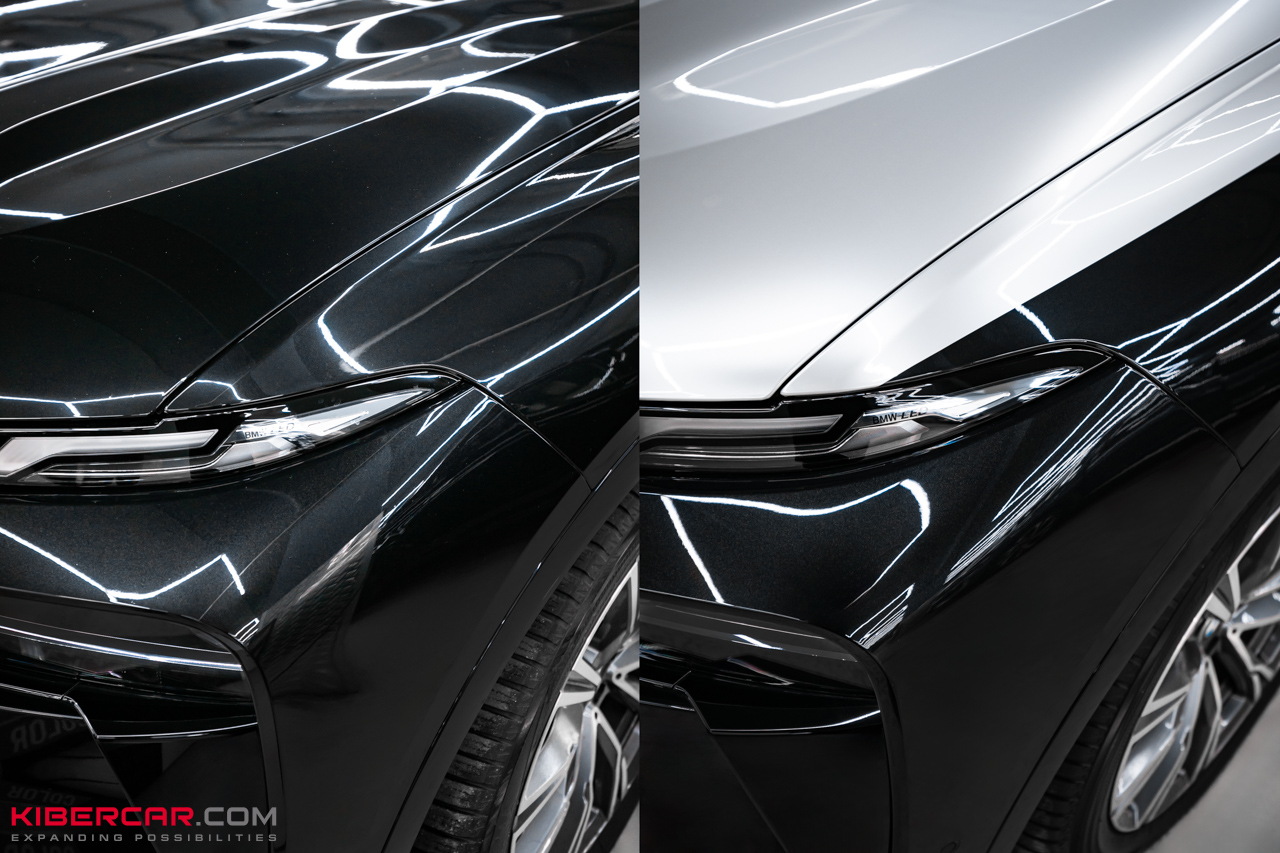 Двухцветный BMW X7: ювелирная оклейка цветным полиуретаном