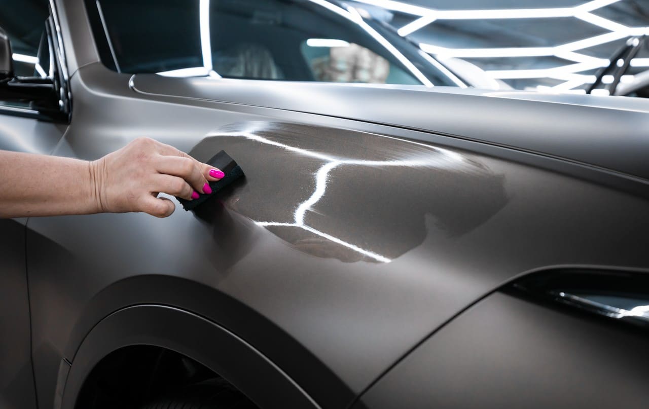 Оклейка BMW X7 матовой полиуретановой пленкой и нанесение керамического покрытия