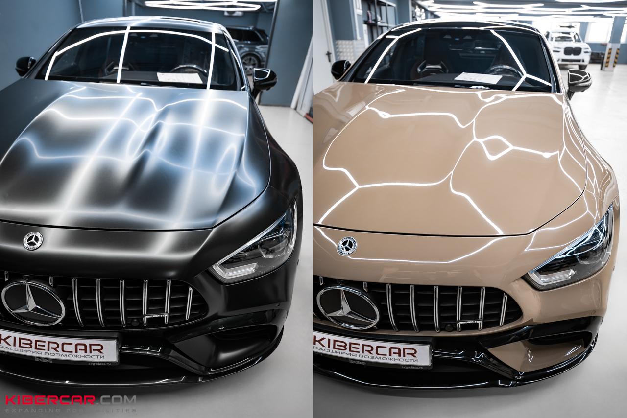 Mercedes-Benz AMG GT: оклейка в цветную полиуретановую пленку